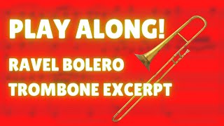 Play Along Ravel Bolero Trombone Excerpt  Orchestral Track WITHOUT TROMBONE [upl. by Rheba]