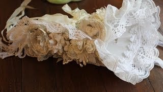 Shabby Vintage Chic  Tussie Mussie  How To [upl. by Ardnasac]