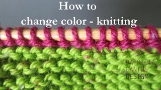 How to change color knitting [upl. by Siurtemed455]