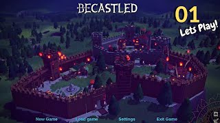 Becastled Gameplay Getting started  RTS  Medieval wave defence  Lets Play Episode 1 [upl. by Ebeohp794]