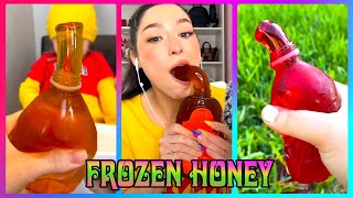 🌈🍀 Satisfying Frozen Honey 🍯💛💚💝 Frozen Honey Jelly Recipe Tiktok Compilation 7 [upl. by Surad]