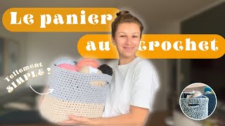 J’ai fais un panier au crochet tuto super simple pour débutant [upl. by Aramahs355]