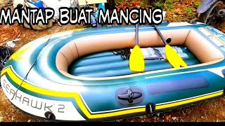 Unboxing INTEX seahawk 2 perahu karet mancing [upl. by Nwahsear891]