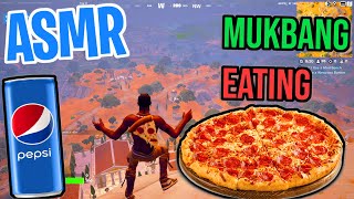 ASMR Gaming Fortnite 🍕 Pizza Mukbang Eating and Relaxing Spectating 🎮🎧 Whispering 💤 [upl. by Hseham704]