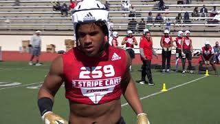 Justin Flowe Highlights 259 Rivals Camp Series Los Angeles 2018 [upl. by Skinner646]