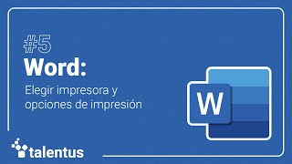 Word Elegir impresora y opciones de impresión [upl. by Nodnarb]