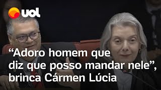 Cármen Lúcia brinca com Flávio Dino no STF Adoro quando um homem diz que posso mandar nele vídeo [upl. by Stagg]