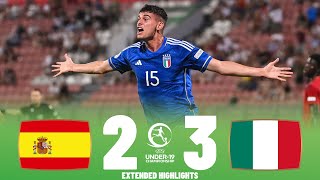 Italy vs Spain  Highlights  U19 European Championship Semi Final 13072023 [upl. by Lytsirhc465]