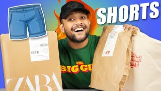 Best Mens Shorts For Summer and Gym  Zara HampM The Souled Store Shorts Haul 2023  ONE CHANCE [upl. by Aerbma536]