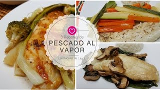 3 recetas de PESCADO EMPAPELADO para la dieta ❤ Las Recetas de Laura Recetas Saludables [upl. by Jorgan]