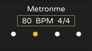 Metronome  80 BPM  44 Time with Accent [upl. by Akenal912]