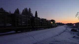 Finnish Trains in Northern Finland November 2023 [upl. by Joiner835]