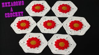 PASO A PASO PARA TEJER HEXÁGONO A CROCHET [upl. by Eiralam]