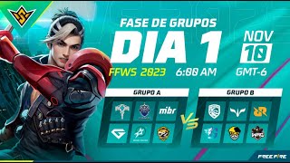 Free Fire World Series 2023  Fase de Grupos Día 1 [upl. by Halie]