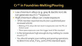 Hexavalent Chromium Part 1 OSHA’s Standard [upl. by Curren]