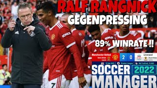 Ralf Rangnick Tactics For Soccer Manager 2022  Gegenpressing Manchester united SM 22 [upl. by Aerdnaek]