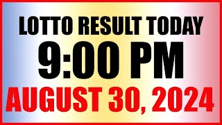 Lotto Result Today 9pm Draw August 30 2024 Swertres Ez2 Pcso [upl. by Sajet353]