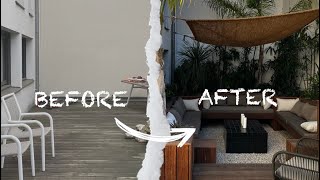 AMAZING TRANSFORMATION DUNE TERRASSE EN CENTRE VILLE  TIMELAPSE [upl. by Aoht]