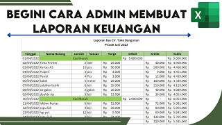 Belajar Cepat Cara Membuat Laporan Keuangan di Excel cara membuat petty cash di excel [upl. by Dill938]