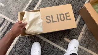 🔥🔥YEEZY CORE SLIDES FROM STOCK X Shoe Review 🔥🔥 [upl. by Assenev]