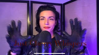 PURE LEATHER ASMR Leather Jacket Mic Scratching Leather Gloves [upl. by Aeneus]