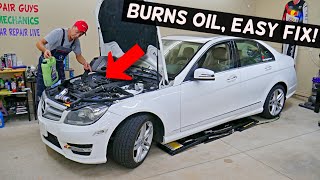 HOW TO FIX MERCEDES THAT BURNS OIL W203 W204 W205 C180 C200 C220 C230 C250 C280 C300 C320 [upl. by Janean111]