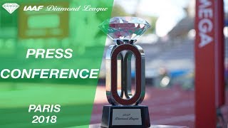 Paris 2018 Press Conference  IAAF Diamond League [upl. by Gayner438]