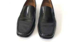 COLE HAAN Mens Black Leather Slip On Loafers C05191 Size 9M [upl. by Adan]