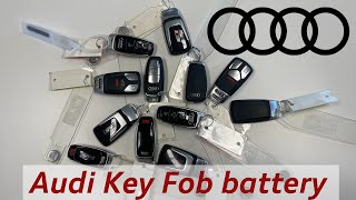 How to change Audi Key fob battery  A3 A4 A5 A6 A7 A8 Q5 SQ5 Q8 Q7 Q3 TT etron [upl. by Deonne]