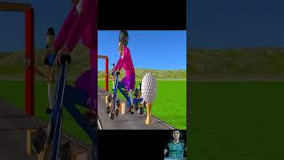 Scary Teacher 3D vs Squid Game Wheel Saw Hammer Honeycomb Candy Shapes Level Max Challenge shorts [upl. by Nirtiak]