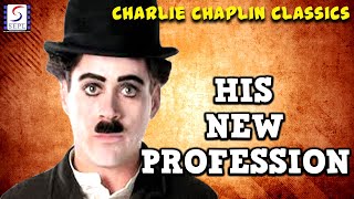 His New Profession 1914  Silent Film  Comedy Movie  HD  Charlie Chaplin Charley Chase Peggy [upl. by Nihahs]