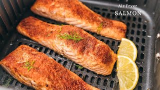 Quick and Easy Air Fryer SALMON Recipe [upl. by Atnim]