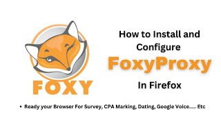 How to Install and Configure FoxyProxy Standard In Firefox Perfectly  PC Firfox SetUP [upl. by Doherty]