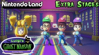 Nintendo Land  Coop Luigis Ghost Mansion Extra Stages [upl. by Comethuauc]