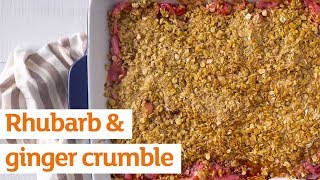 Rhubarb and ginger crumble  Recipe  Sainsburys [upl. by Yelwar]