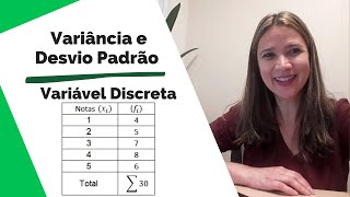 AULA 11  VARIÂNCIA E DESVIO PADRÃO Variável Discreta [upl. by Radbourne987]