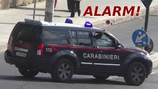 ALARM CARABINIERI ROMA Gendarmerie Bank of Italy Begleitschutz  SPECIAL Police Escort [upl. by Nnalyrehc614]