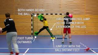 Handball Goalkeeper Training  How to hold upper corner shots [upl. by Notsuh959]