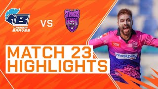 2023 Abu Dhabi T10 Match 23 Highlights Chennai Braves vs New York Strikers  Season 7 [upl. by Estelle]