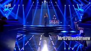 Indila amp Stavento  Derniere Danse Live The Voice of Greece 252014 [upl. by Aiouqahs]