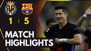 Barcelona Dominates Villarreal A 51 Victory Highlights [upl. by Ellah]