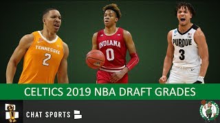 Celtics Draft Grades From The 2019 NBA Draft On Romeo Langford Grant Williams amp Carsen Edwards [upl. by Joye387]