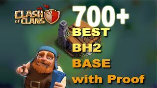 BEST BH2 BASE Anti BH2 with Proof  700 TROPHIES  Clash of Clans BH2  CoC 2017 [upl. by Eliseo]