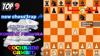 Top 9 Chess trap COCHRANE GAMBIT  Chess analysis [upl. by Flossie]