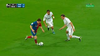 False 9 Messi vs Real Madrid Away 200809 English Commentary HD 1080i [upl. by Depoliti]