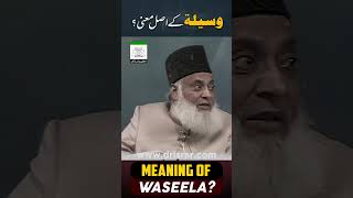 Waseela Ka Matlab Kya Hai  Meaning Of Waseela  Dr Israr Ahmed shorts [upl. by Ydal]