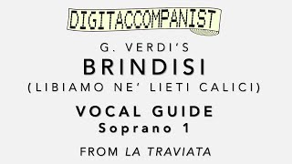 Libiamo ne lieti calici Brindisi Vocal Guide  Soprano 1 – Digital Accompaniment [upl. by Othello]