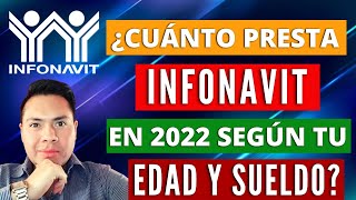 ¿Cuánto presta Infonavit en 2022 según tu edad y Sueldo mensual 😱 [upl. by Sedicla]