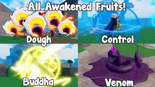 ALL REWORK AWAKENED FRUITS DAMAGE amp SHOWCASE in King Legacy Update 7 [upl. by Mcknight]