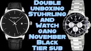 Double Unboxing Stührling Free from SOampCO and Carrero Avatar From Watchgang Black Tier Sub [upl. by Violet]